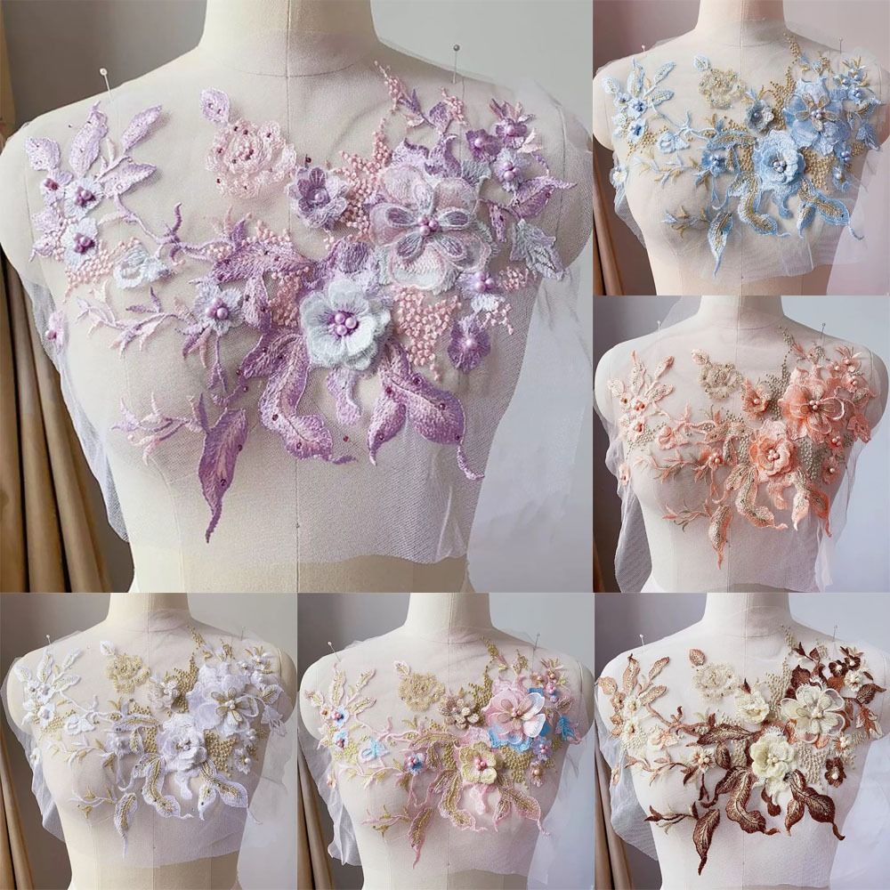 ファッションエレガントカラフルスパンコール刺繍パッチ3Dフラ - Applique Patch Flower のレビューと価格
