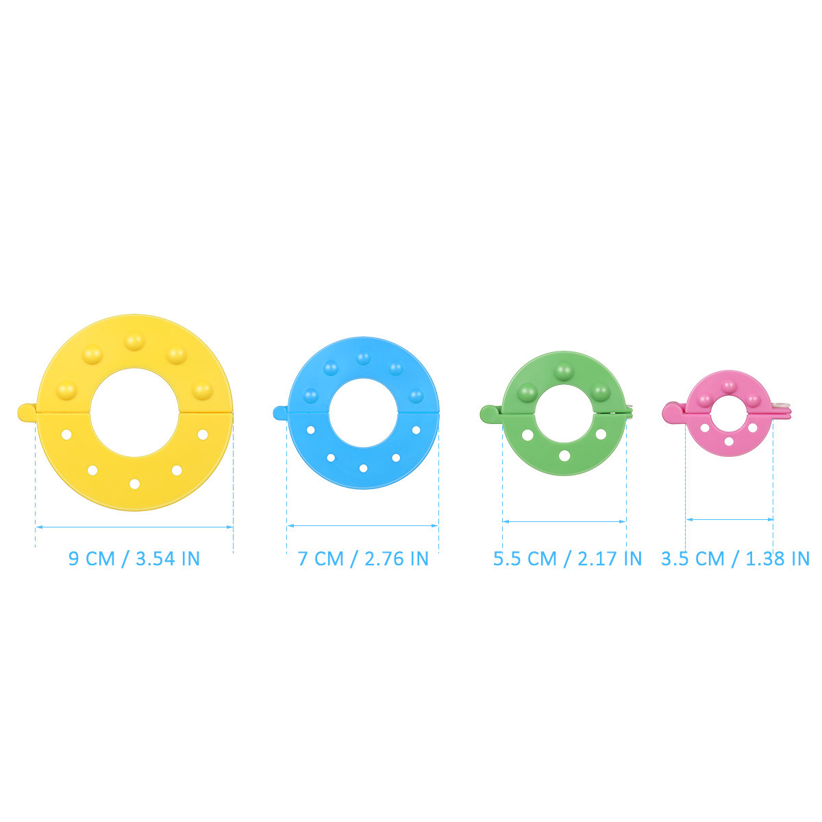 8個入り、4種類のサイズのポンポン作成キット。毛糸や紐を使っ - Pom Pom Maker Tool のレビューと価格