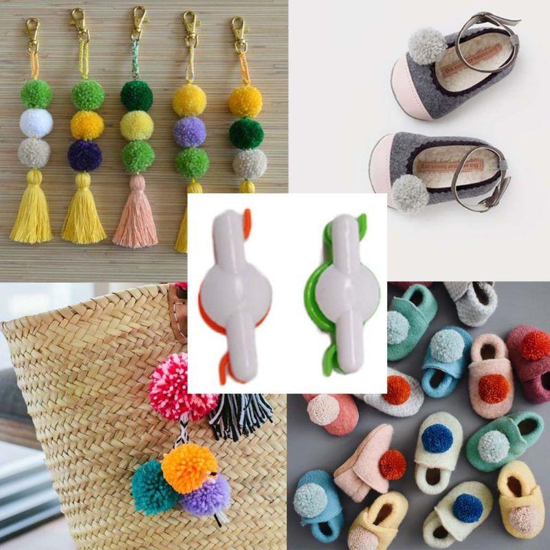 D8KF 2 個ポンポンポンポンメーカー綿毛ボールウィーバー - Pom Pom Maker Tool のレビューと価格